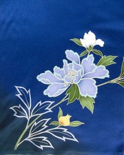 [AYANE]  PEONIES - Japanese Silk  KIMONO Fabric