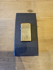 Vintage ZIPPO LIGHTER - 1992 VENETIAN BRASS Flower