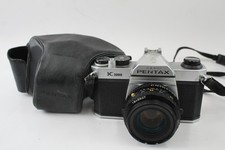 Vintage Asahi Pentax K1000 SLR Film Camera w/ Pentax-A 50mm F/1.7 Lens & Case