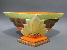 Art Deco Mantle Vase  - Myott & Son  Hand Painted