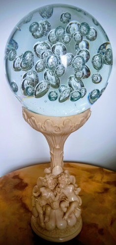 Huge crystal ball - crystal, vintage