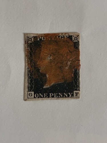 Penny black stamp - black,