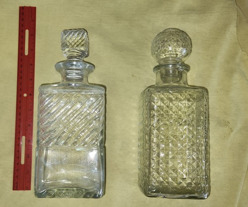 Lot empty glass bottle - empty,