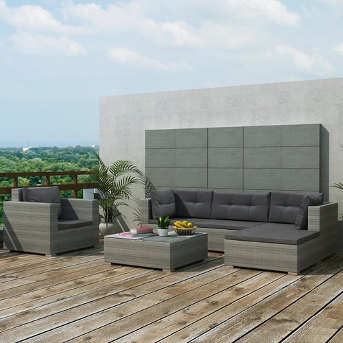 Outdoor patio 6pcs - 6pcs, rattan