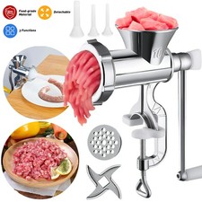 Heavy Duty Manual Sausage Maker Meat Mincer & Grinder Hand Operated Kitchen Tool