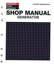 HONDA SUITCASE TYPE GENERATOR SERVICE AND USER MANUALS ON CD