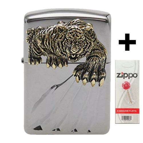 Zippo lighter tiger - tiger, gold