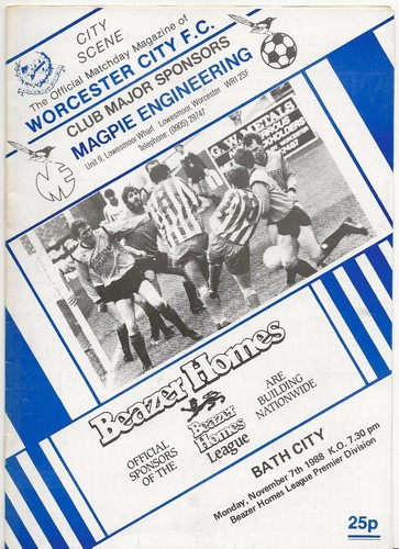 1988 worcester bath city - worcester, v