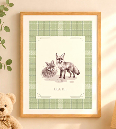Little fox framed print - a3,