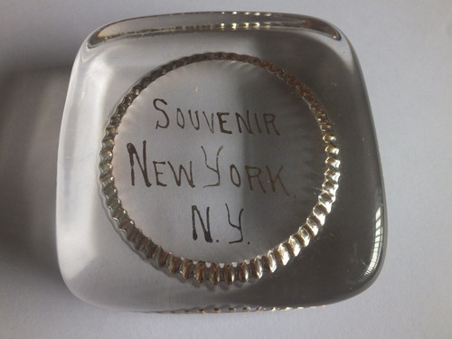 Vintage old glass paperweight - glass,