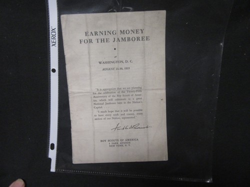 1935 national jamboree - 1935, earning