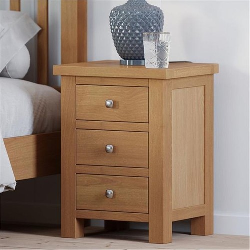Oak drawer bedside cabinet - 3,