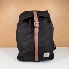 Herschel Black Backpack Rucksack With Drawstring Main Compartment