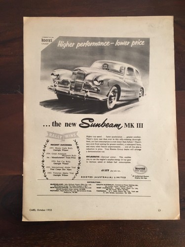 1955 sunbeam mark iii - sunbeam,