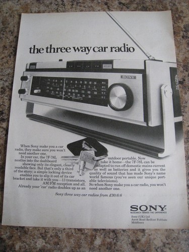 Sony three way car - three,