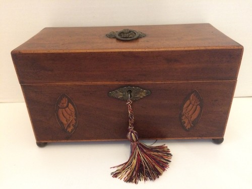 Georgian mahogany tea caddy - mahogany,