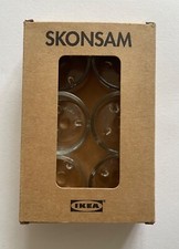 Ikea SKONSAM tealight candle holders clear, set of 6