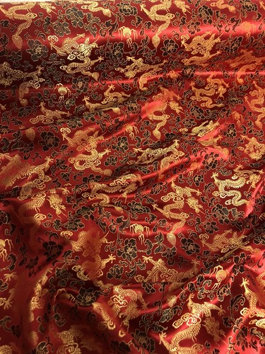 Mtr red gold dragon print - 1,