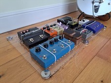 CUSTOM LARGE SIZED CLEAR ACRYLIC GUITAR EFFECTS PEDAL BOARD / DJ STUDIO BOARD