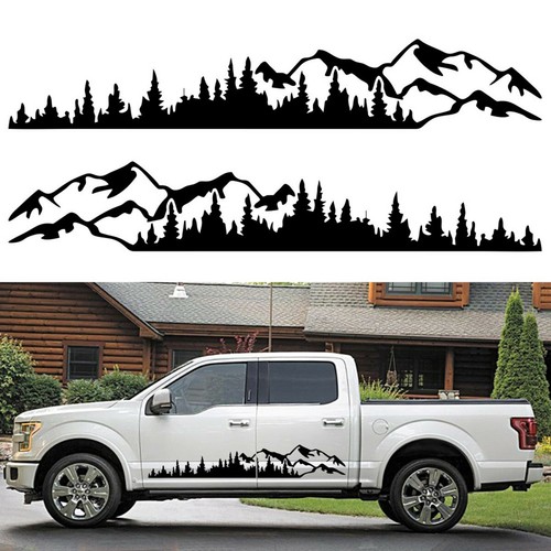 Car stickers tree mountain - car,