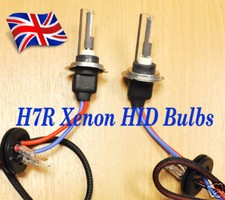 H7R 5000K HID WHITE colour Xenon car Bulb 2 Bulbs AC 35w Lamps Metal based U.K.