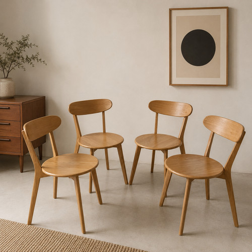 Set made com solid oak - set,