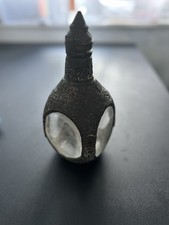 VINTAGE BRASS WRAPPED GLASS