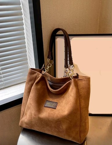 Tan faux suede style shoulder - tan,