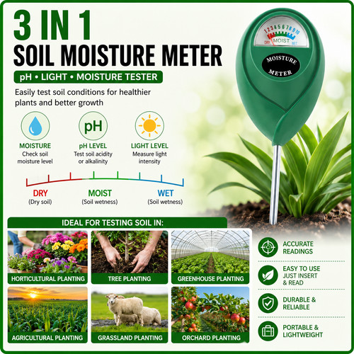 Soil moisture meter - meter, ph