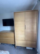 Marks and Spencer Oak Wood Wardrobe & Chest Of Drawers