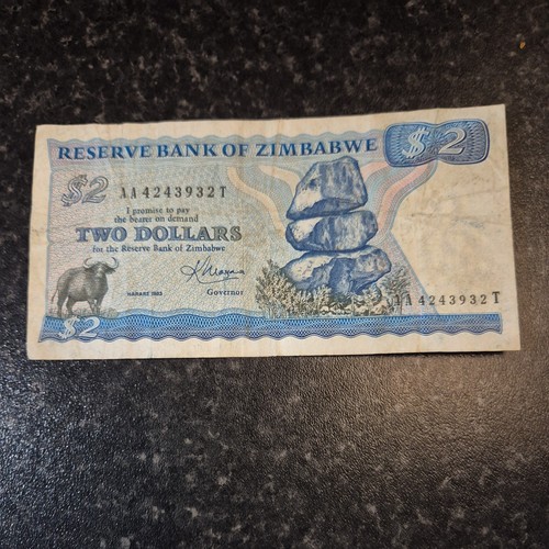 1983 zimbabwe two dollar - 2,