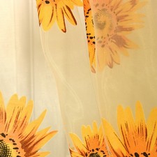 Lovely Sunflower Pattern Polyester Fibre Curtain For Home Decoration