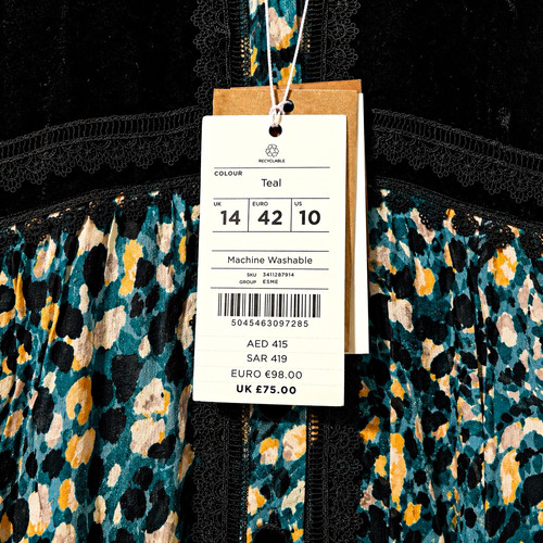 Monsoon teal black leopard - monsoon, teal/black