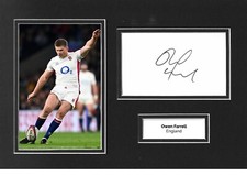 Owen Farrell Signed 12x8 Photo