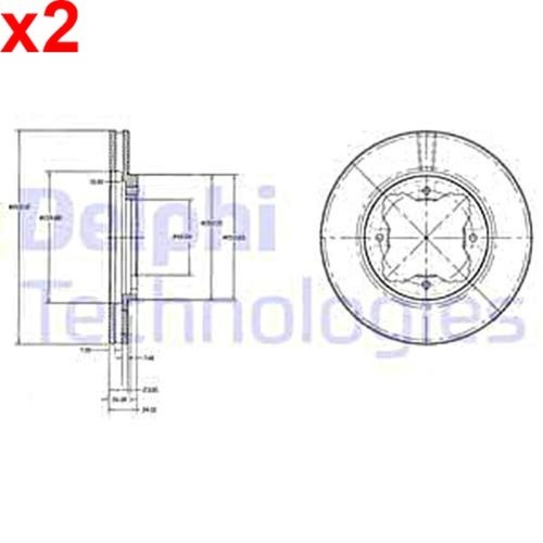 Brake disc delphi fits - 2x,