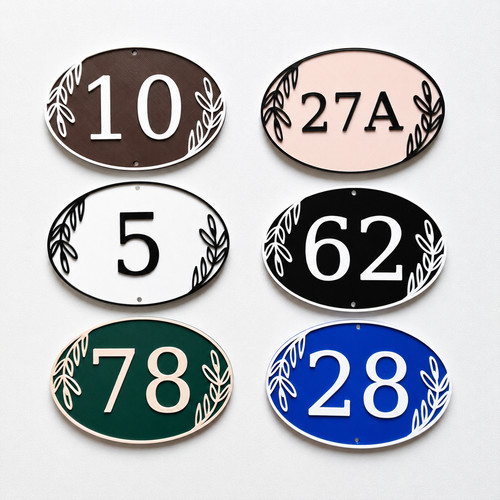Personalised house number sign - personalised,
