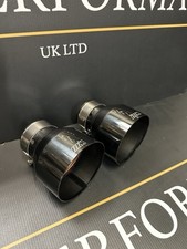 2 BLACK CHROME M EXHAUST TIPS