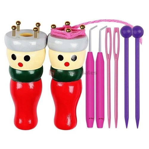Wooden spool knitting - spool, set