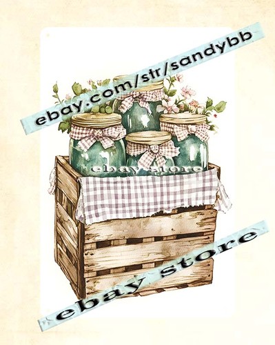 Herb crate tin - sign, farm