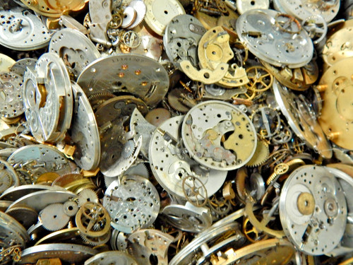 Lot lbs of watch parts - 1,