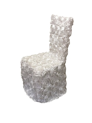 White rosette banquet chair - white,