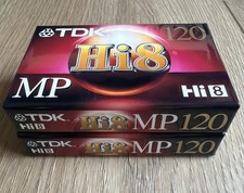 2 TDK Hi8 MP 120 8mm Camcorder