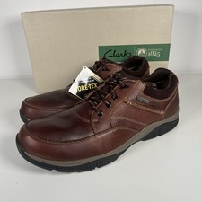 Clarks Rampart Go GTX Gore-Tex Waterproof Brown Leather Shoes UK 11G