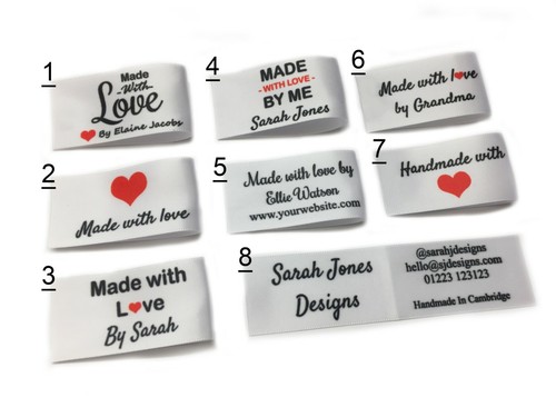 Cloth labels personalised sew - cloth,
