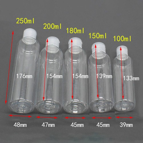 100 150 180 200 - 100/150/180/200/250ml, clear