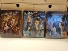 Resident Evil Blu Ray Steelbook Collection. Apocalypse,Afterlife and Retribution