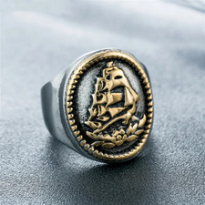 Classic Sailing Ship Oval