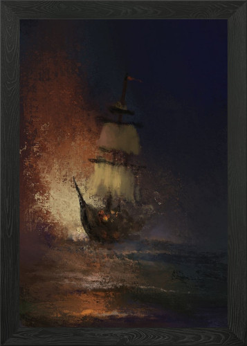 Ship stormy sea 2 - a,