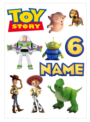 Edible personalised toy story - edible,