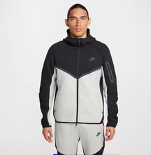 Nike Tech Fleece Hoodie Mens Size Medium Black/Grey Rrp 109£